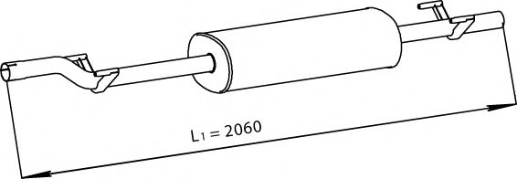 DINEX 56320 Middle Silencer